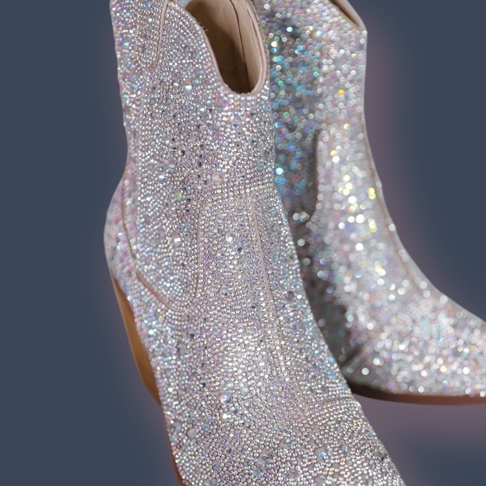 Matisse Glittering Silver Ankle Booties